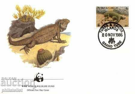 Auction Turks and Caicos 1986 - 4 issue FDC Complete Series - WWF Auction Turks and Caicos 1986 - 4 issue FDC Complete Series - WWF
