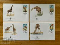 Kenya 1989 - 4 Issue FDC Complete Series - WWF