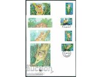 Tanzania 1989 - 4 τεμάχια FDC Complete σειρά WWF - animals