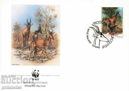Auction Mozambique 1991 - 4 pieces FDC Complete series - WWF Auction Mozambique 1991 - 4 pieces FDC Complete series - WWF