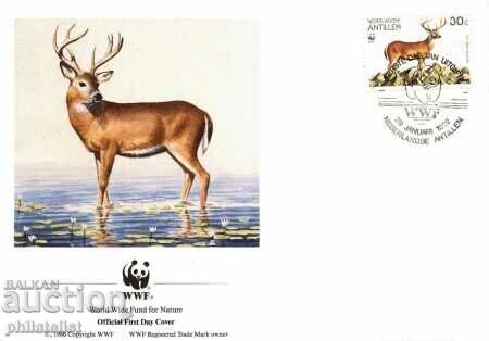 Netherlands Antilles 1992 - 4 pieces FDC Complete series - WWF with price 3.00 BGN | € 1.53 Netherlands Antilles 1992 - 4 pieces FDC Complete series - WWF with price 3.00 BGN | € 1.53