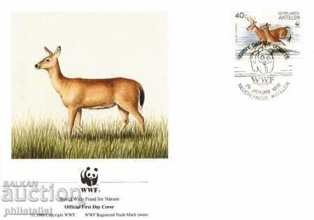 Netherlands Antilles 1992 - 4 pieces FDC Complete series - WWF