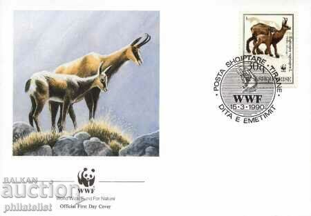Auction Albania 1990 - 4 pieces FDC Complete series - WWF Auction Albania 1990 - 4 pieces FDC Complete series - WWF