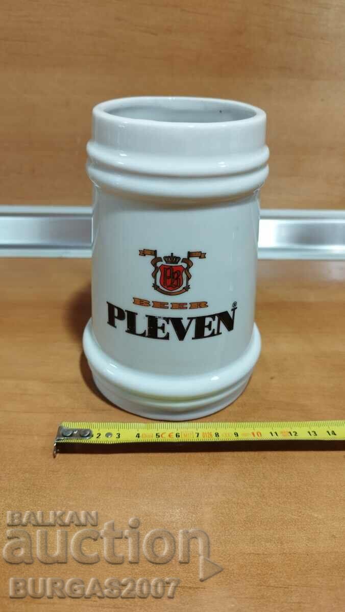 Old porcelain beer mug "Pleven"