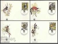 Madagascar 1988 - 4 numere FDC Complete Series - WWF