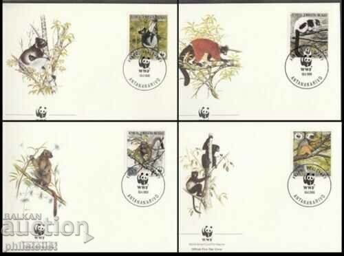 Madagascar 1988 - 4 issues FDC Complete series - WWF