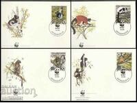 Madagascar 1988 - 4 issues FDC Complete series - WWF