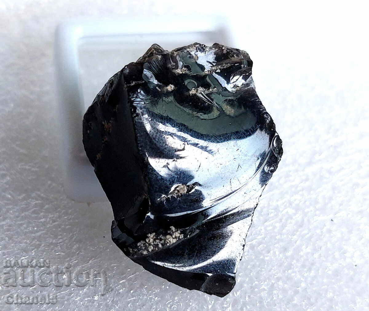 Auction NATURAL BLACK OBSIDIAN - MEXICO - 55.85 carats (326) Auction NATURAL BLACK OBSIDIAN - MEXICO - 55.85 carats (326)