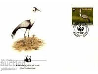 Малави 1987 - 4 броя FDC Комплектна серия - WWF -Животни