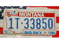 US License Plate MONTANA 1976
