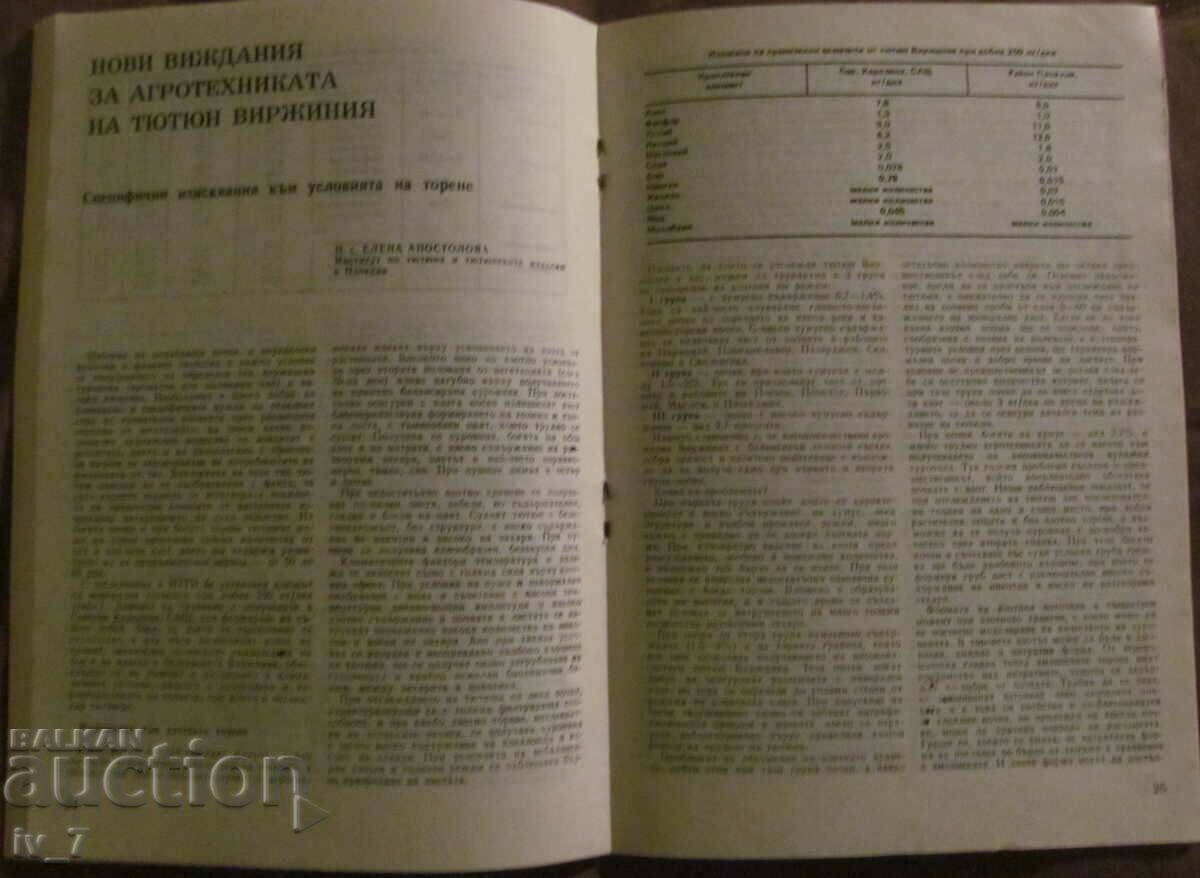Delivery of Magazine "BULGARIAN TOBACCO" No. 2, 1990 Delivery of Magazine "BULGARIAN TOBACCO" No. 2, 1990