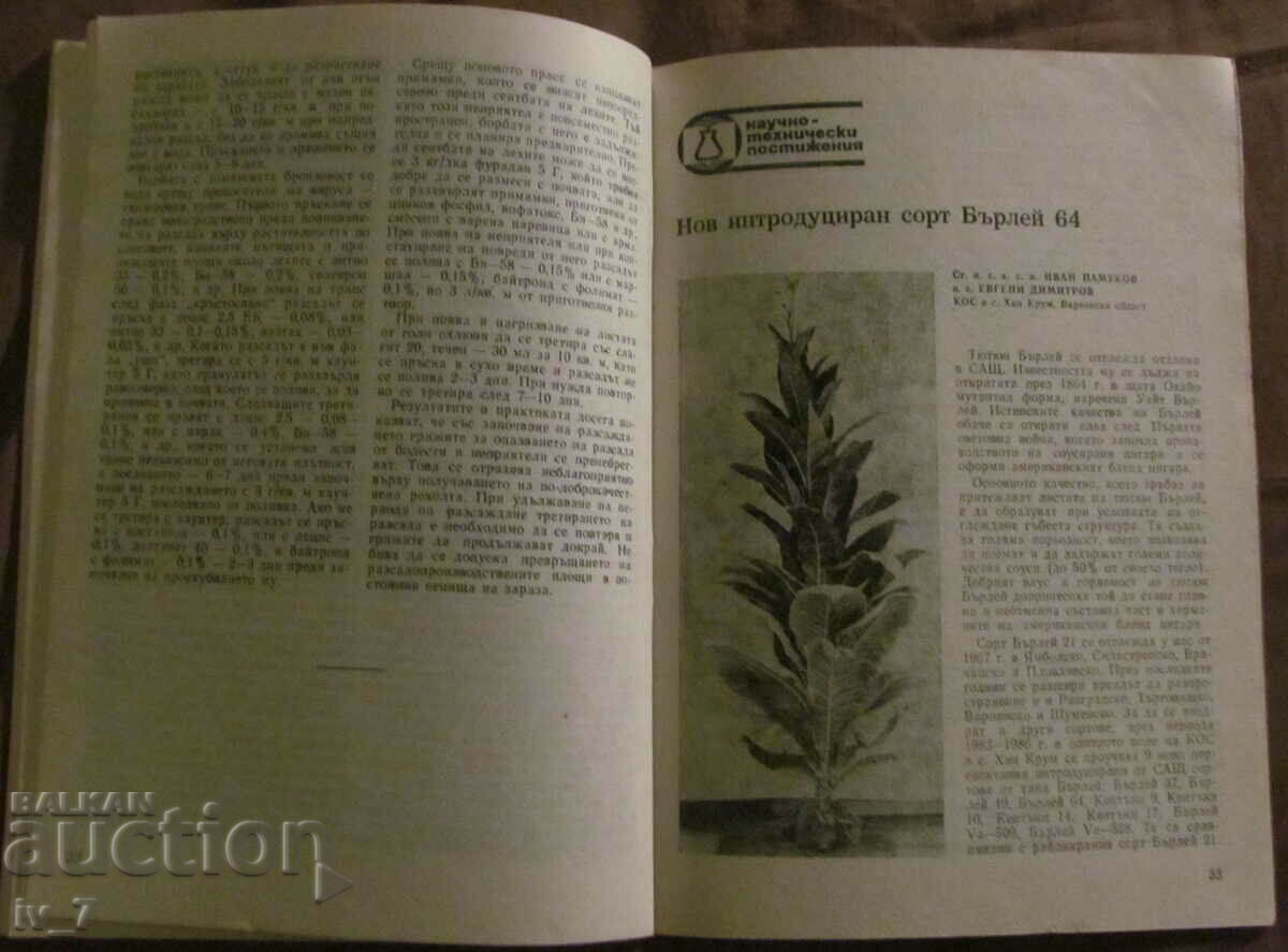 Magazine "BULGARIAN TOBACCO" No. 2, 1990 - 5 Magazine "BULGARIAN TOBACCO" No. 2, 1990 - 5