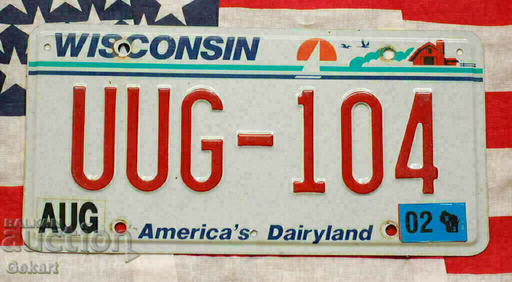 US License Plate WISCONSIN