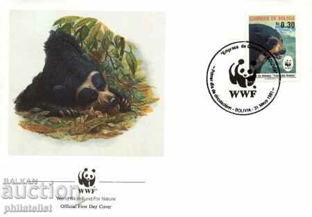 Auction Bolivia 1991 - 4 pieces FDC Complete series - WWF Auction Bolivia 1991 - 4 pieces FDC Complete series - WWF