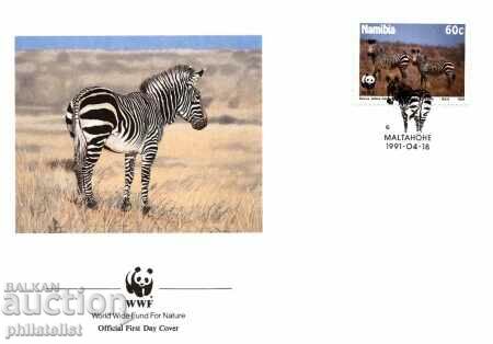 Auction Namibia 1991 - 4 pieces FDC Complete Series - WWF Auction Namibia 1991 - 4 pieces FDC Complete Series - WWF