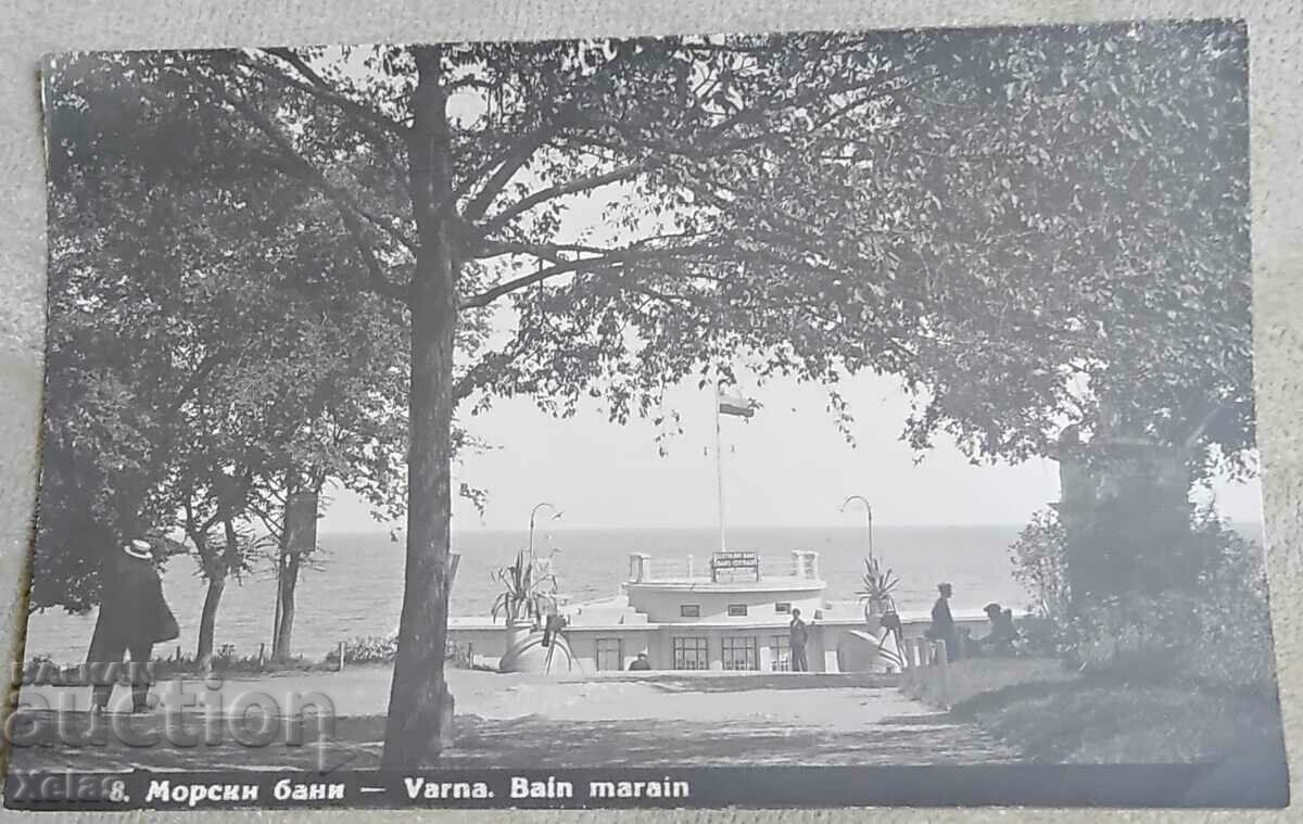 Стара пощенска картичка Варна 1930те