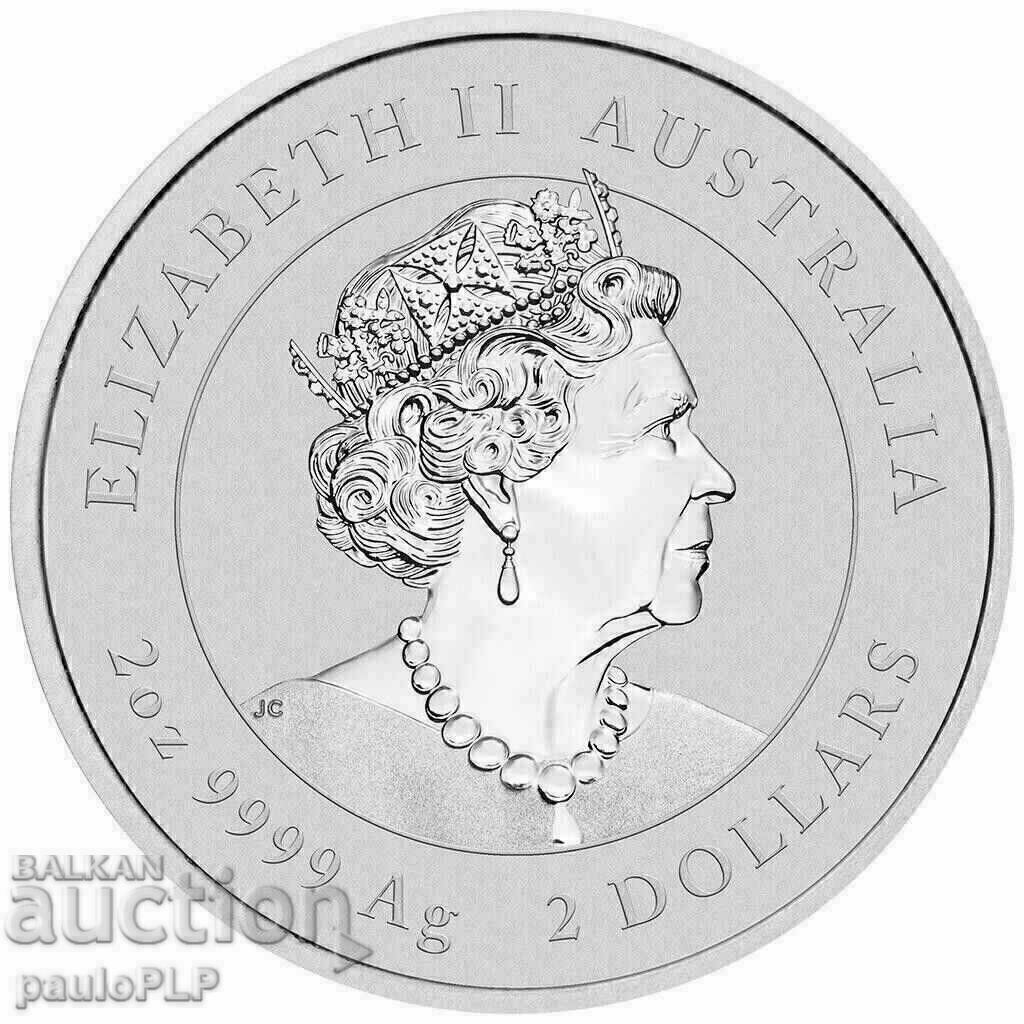 2 oz СРЕБРО -2023г "ГОДИНА НА ЗАЕКА" - ЛУНАР АВСТРАЛИЯ с цена 480.00 лв. | € 245.42 2 oz СРЕБРО -2023г "ГОДИНА НА ЗАЕКА" - ЛУНАР АВСТРАЛИЯ с цена 480.00 лв. | € 245.42