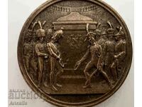 Рядка френска бронзова монета 1840г Hommage à Napoléon