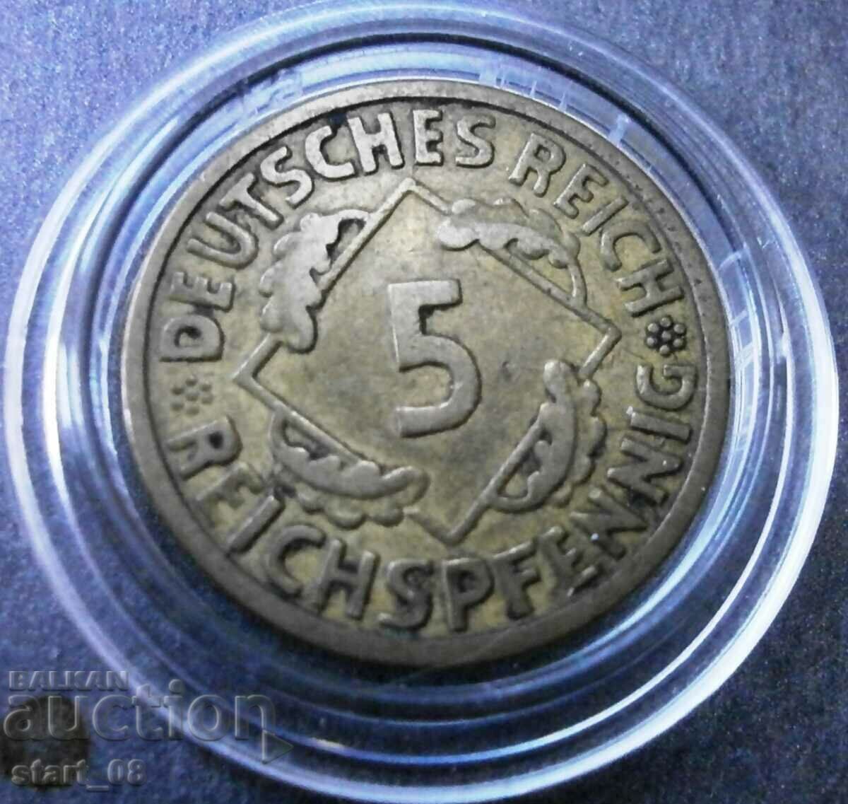 Germania 5 Reichspfenig 1925