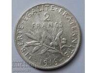 2 Franci Argint Franta 1916 - Moneda de argint #33