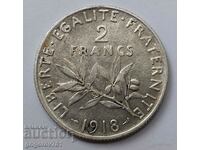 2 Φράγκα Ασήμι Γαλλία 1912 - Ασημένιο νόμισμα #39