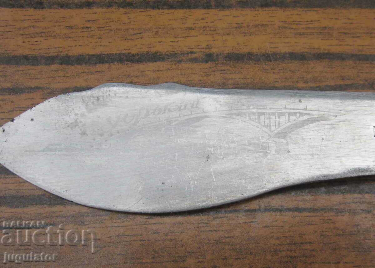 old Russian silver plated butter knife with ornaments - 5 old Russian silver plated butter knife with ornaments - 5