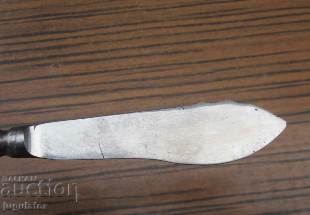 old Russian silver plated butter knife with ornaments - 7 old Russian silver plated butter knife with ornaments - 7