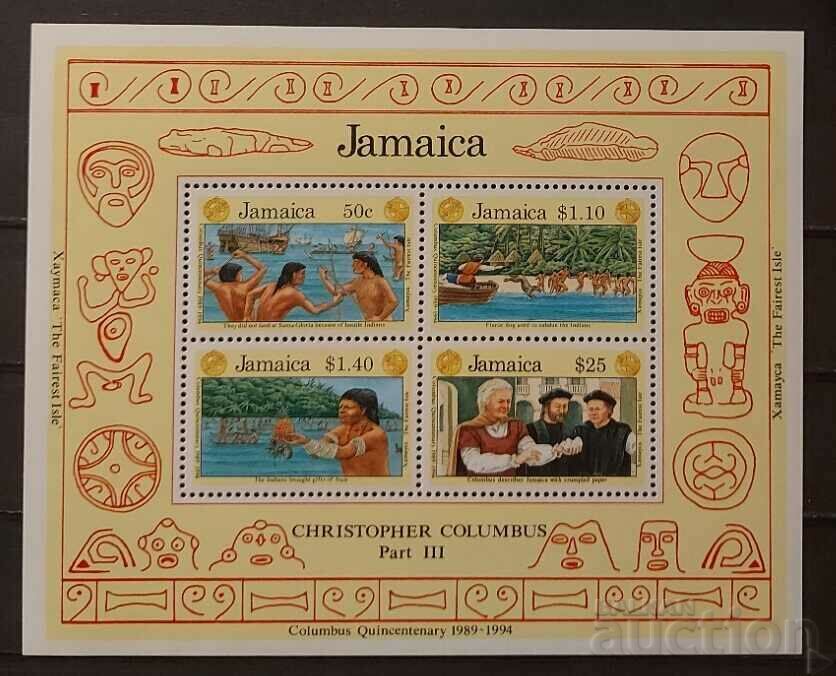 Jamaica 1991 Ships/Columbus Block MNH