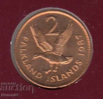 2 pence 1987, Falkland Islands