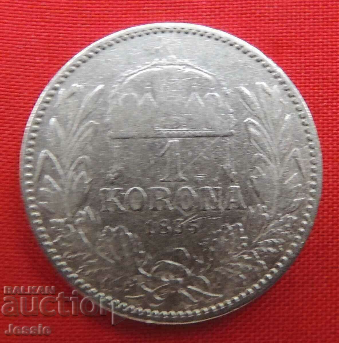 Auction 1 crown 1895 HUNGARY silver Auction 1 crown 1895 HUNGARY silver