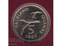 5 pence 1985, Insulele Falkland