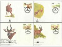 Ghana 1984 - 4 numere FDC Complete Series - WWF