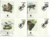 Република Гвинея-Бисау  - 4 броя FDC Комплектна серия - WWF