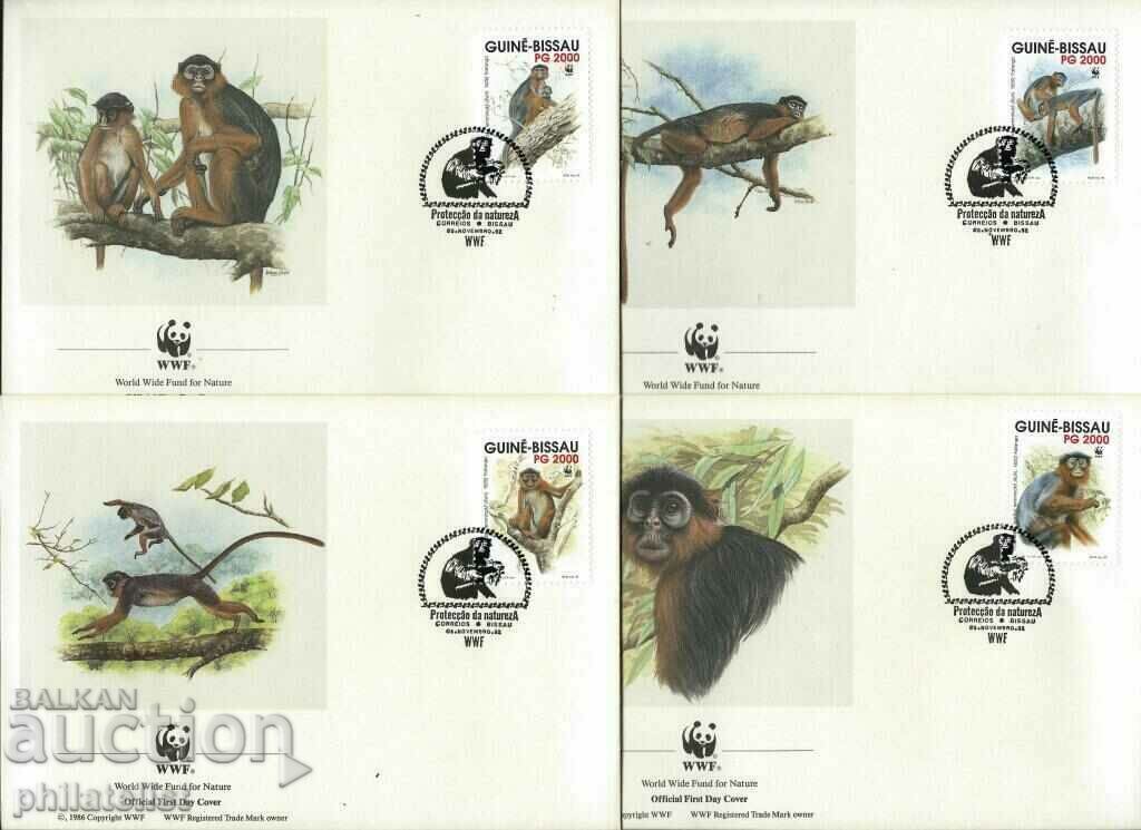 Република Гвинея-Бисау  - 4 броя FDC Комплектна серия - WWF