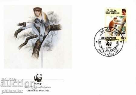 Auction  Brunei Darussalam 1991 - 4 pieces FDC Complete Series - WWF