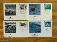 Mauritania 1986 - 4 pieces FDC Complete series - WWF