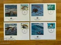 Mauritania 1986 - 4 pieces FDC Complete series - WWF