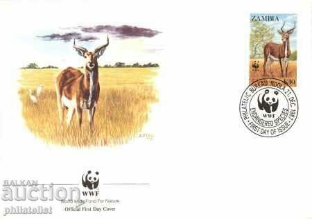 Delivery of Zambia 1987 - 4 pieces FDC Complete series - WWF Delivery of Zambia 1987 - 4 pieces FDC Complete series - WWF