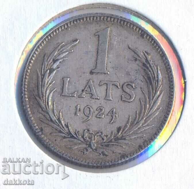 Латвия 1 лат 1924 година