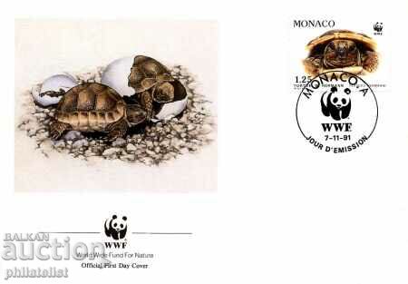 Auction Monaco 1991 - 4 pieces FDC Complete series - WWF Auction Monaco 1991 - 4 pieces FDC Complete series - WWF