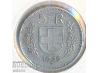 Швейцария 5 франка 1932 година