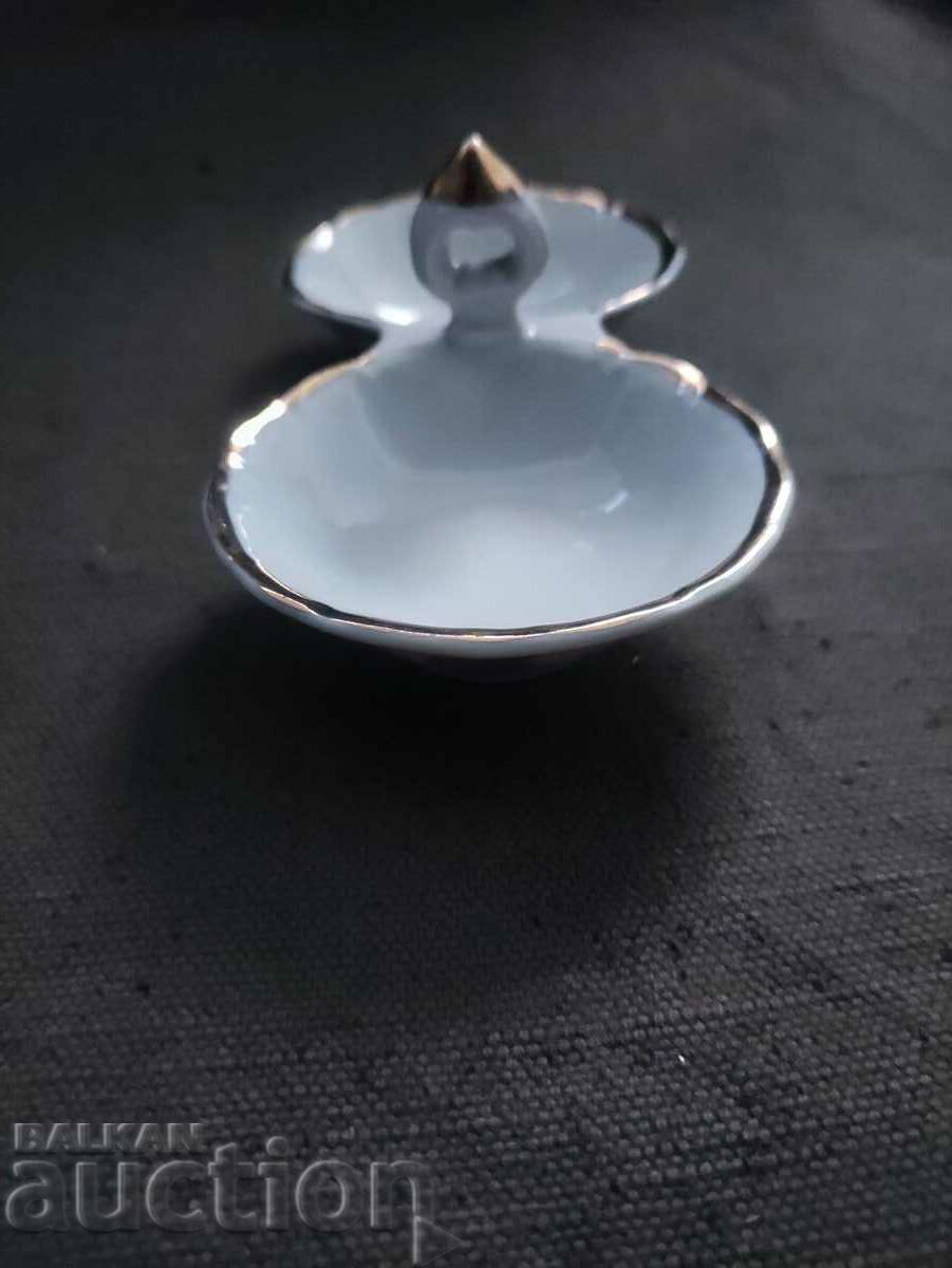 Salt shaker with gilding, flowers, rooster - 6 Salt shaker with gilding, flowers, rooster - 6