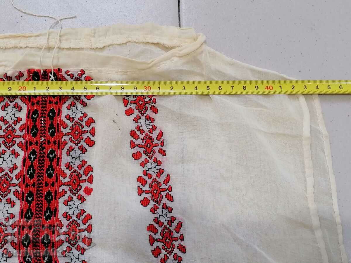 Old shirt with Bulgarian embroidery silk kenar costume - 5