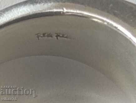 MARKOV SOLID SILVER RING WITH AMETHYST - 5 MARKOV SOLID SILVER RING WITH AMETHYST - 5