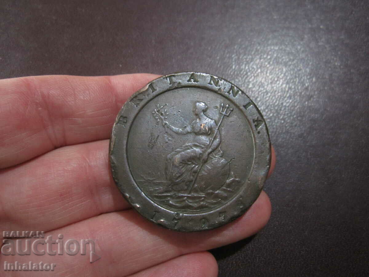 1797 2 pence George 3 -- 56.5 g - 41mm