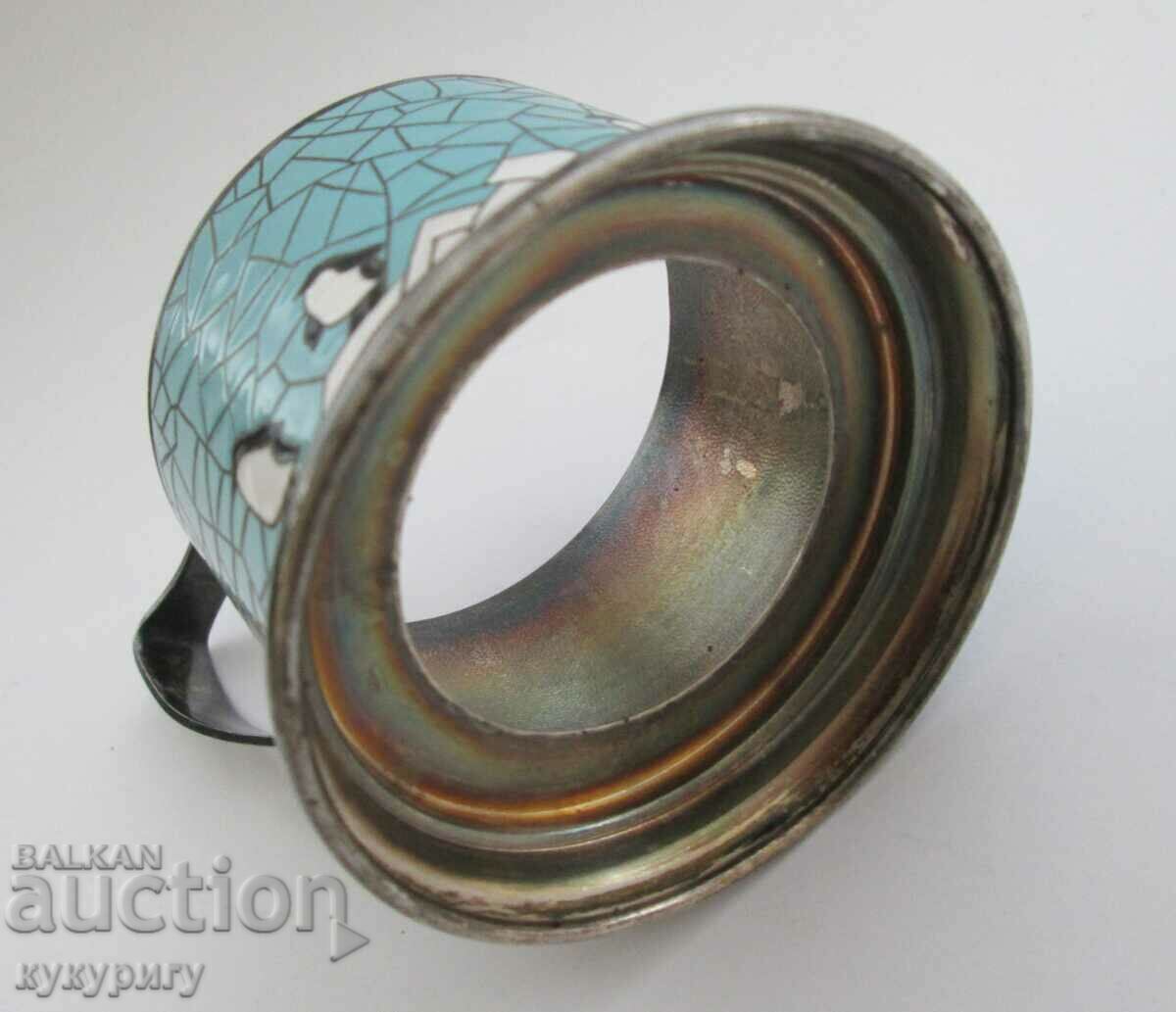 Παλιό ρωσικό εμαγιέ κυτταρικό σμάλτο με πιγκουίνους - 5