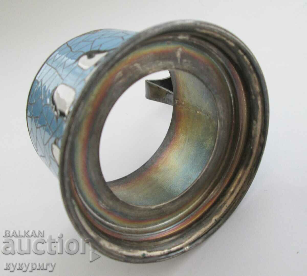 Auction Old Russian enamelled cellular enamel with penguins Auction Old Russian enamelled cellular enamel with penguins