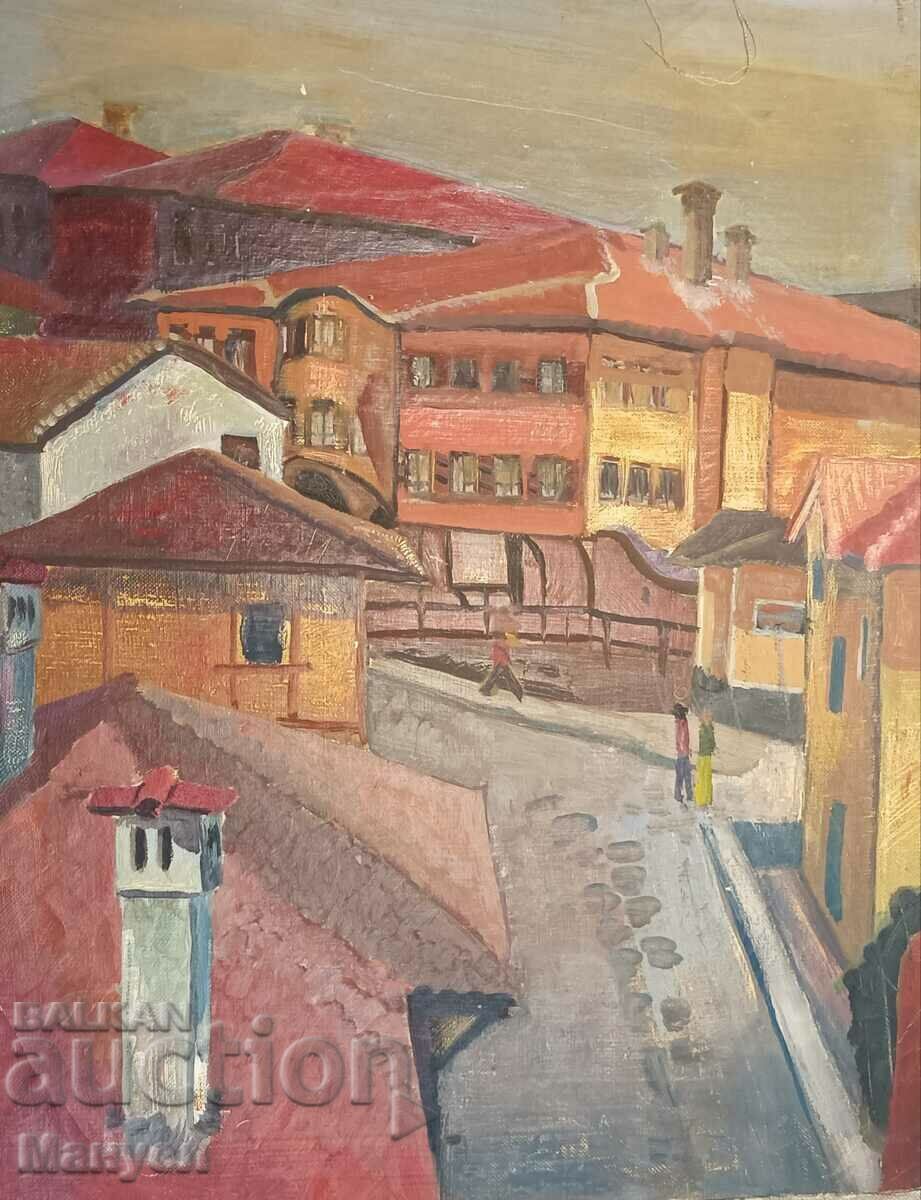 Auction I am selling oil "The Old City, Plovdiv" of Emilia Genova Auction I am selling oil "The Old City, Plovdiv" of Emilia Genova
