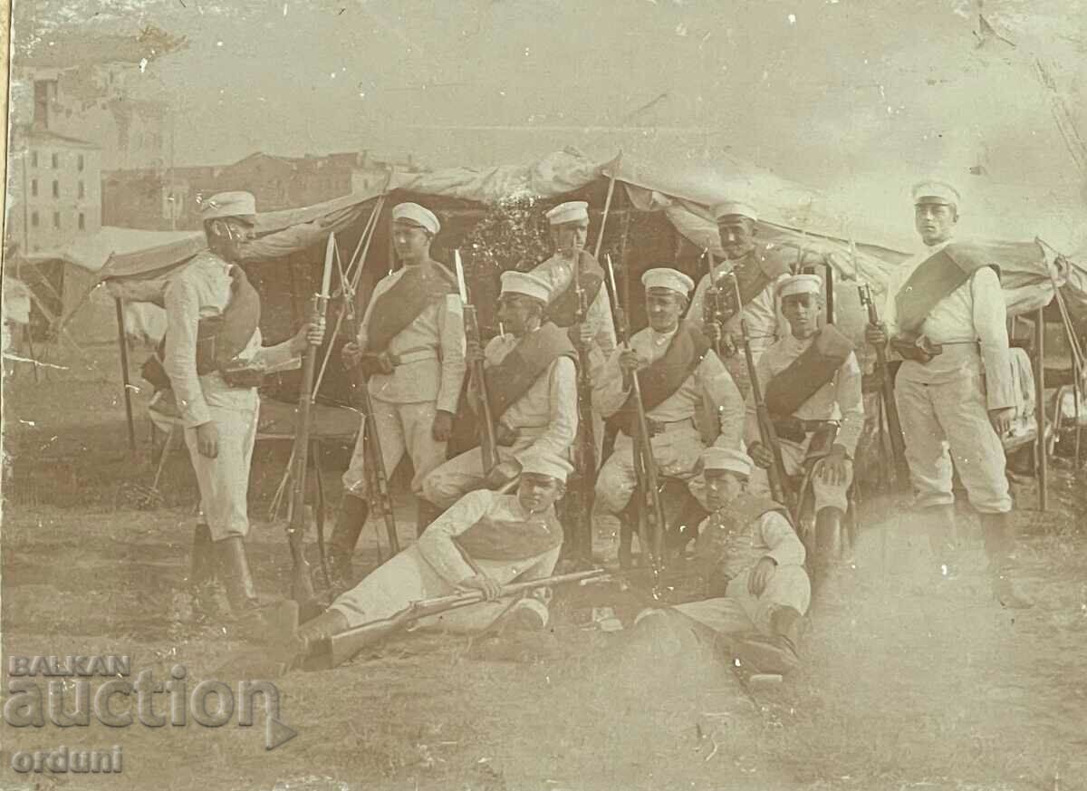 2749 Kingdom of Bulgaria cadets rifles tents around 1900 with price 20.00 BGN | € 10.23