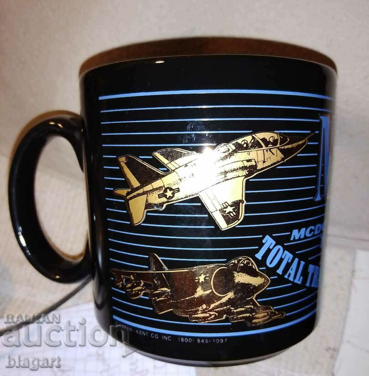 Porcelain cup, NATO, airplanes